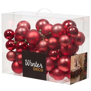 Гирлянда из елочных шаров Гранатовая Нить - Winter Gems 180*17 см, пластик Winter Deco фото 10