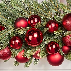 Гирлянда из елочных шаров Гранатовая Нить - Winter Gems 180*17 см, пластик Winter Deco фото 6