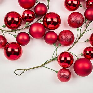Гирлянда из елочных шаров Гранатовая Нить - Winter Gems 180*17 см, пластик Winter Deco фото 9