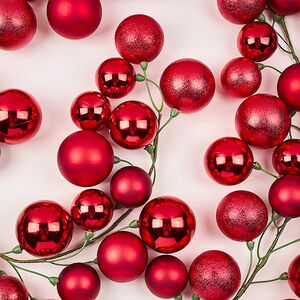 Гирлянда из елочных шаров Гранатовая Нить - Winter Gems 180*17 см, пластик Winter Deco фото 8