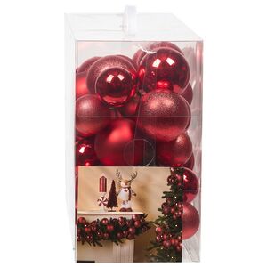 Гирлянда из елочных шаров Гранатовая Нить - Winter Gems 180*17 см, пластик Winter Deco фото 12