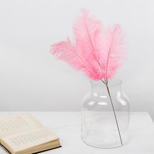 Искусственная ветка с перьями Брондрика 61 см розовая Edelman фото 3
