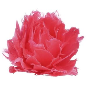Искусственный цветок из перьев Dafne 12 см розовый, клипса Edelman фото 3