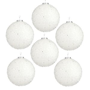 Набор елочных шаров Fluffy Shine: Белый 8 см, 24 шт Edelman фото 8