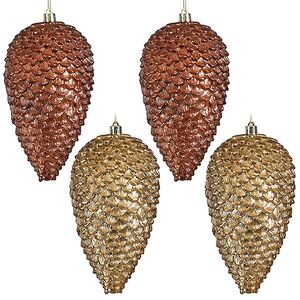 Елочные игрушки Шишка - Baston Royale 16*9 см, 4 шт, пластик Winter Deco фото 8