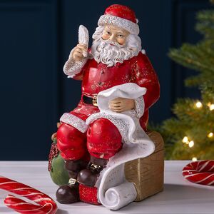 Новогодняя фигурка Санта Клаус со списком 18 см Edelman фото 1