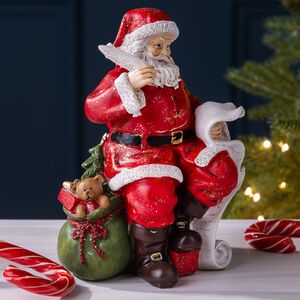 Новогодняя фигурка Санта Клаус со списком 18 см Edelman фото 3