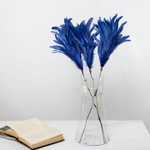 Декоративная ветка с перьями Gerdiway 80 см синяя Edelman фото 1