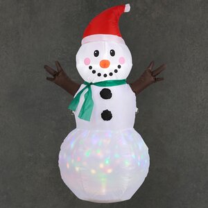 Надувная фигура с подсветкой Снеговик Чарли 120 см, IP44