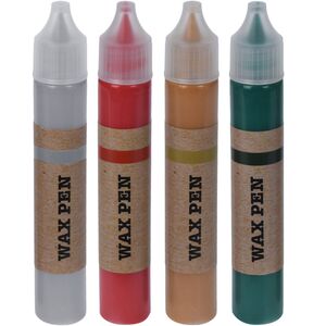 Восковые краски для росписи свечей, 4 маркера Koopman фото 2