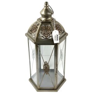 Фонарь для свечи Гранада 49 см, темное серебро Hogewoning фото 3