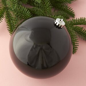 Пластиковый шар Sonder 15 см черный глянцевый Winter Deco фото 1