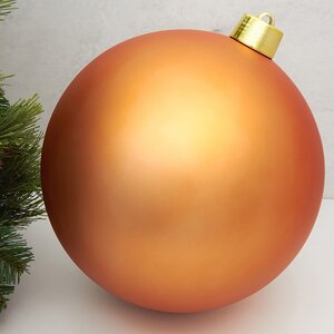 Пластиковый шар Sonder 30 см оранжевый матовый Winter Deco фото 1
