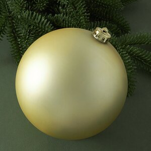Пластиковый шар Sonder 15 см золотой матовый Winter Deco фото 1