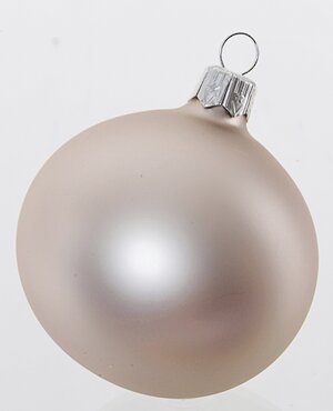 Стеклянный елочный шар 15 см серебряный матовый Kaemingk фото 1