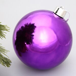 Пластиковый шар Sonder 25 см фиолетовый глянцевый Winter Deco фото 1
