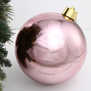 Пластиковый шар Sonder 25 см розовый глянцевый Winter Deco фото 1