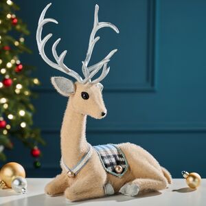 Декоративная фигура Олень Дунбар - Silver Horns 30 см Winter Deco фото 3