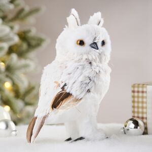 Декоративная фигура Сова Кармела - Nuoro Candela 23 см Winter Deco фото 5