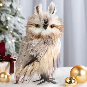 Декоративная фигура Сова Тереза - Villa Santina 23 см Winter Deco фото 1