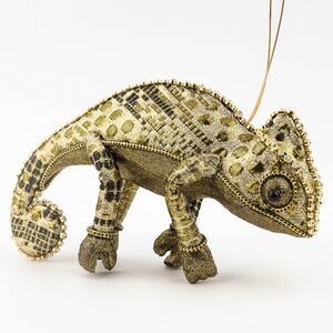 Настенный декор Хамелеон - Ecailles de Lumiere 25 см золотой Winter Deco фото 3