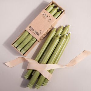 Столовые свечи Ricordo 25 см зеленые, 6 шт Edelman фото 1