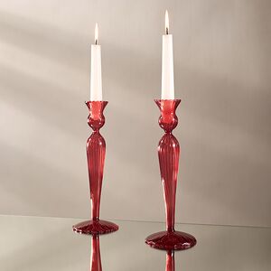 Стеклянный подсвечник Jayda 25 см рубиновый Edelman фото 2