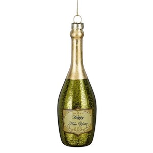 Стеклянная елочная игрушка Шампанское - Grand Cru 15 см, подвеска Edelman фото 1