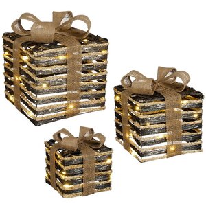 Светящиеся подарки Lagarto Ampare 13-30 см, 3 шт, 20 теплых белых LED ламп, на батарейках Edelman фото 5