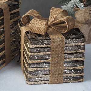 Светящиеся подарки Lagarto Ampare 13-30 см, 3 шт, 20 теплых белых LED ламп, на батарейках Edelman фото 3