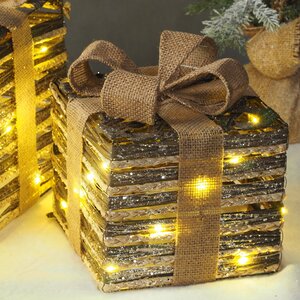 Светящиеся подарки Lagarto Ampare 13-30 см, 3 шт, 20 теплых белых LED ламп, на батарейках Edelman фото 2