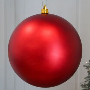 Пластиковый шар Сондер 50 см, красный матовый Winter Deco фото 2