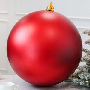 Пластиковый шар Сондер 50 см, красный матовый Winter Deco фото 1