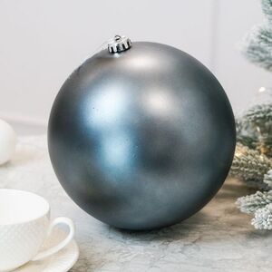 Пластиковый шар Сондер 20 см, стальной матовый Winter Deco фото 2