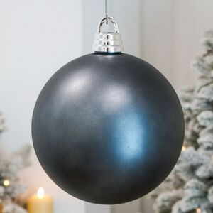 Пластиковый шар Сондер 25 см, стальной матовый Winter Deco фото 2