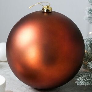 Пластиковый шар Сондер 20 см, бронзовый матовый Winter Deco фото 2