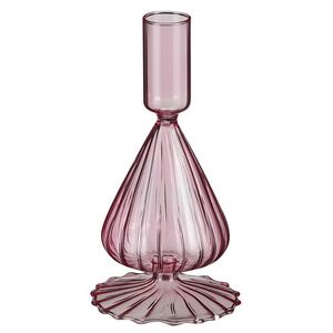 Стеклянный подсвечник Guarani Refinado 16 см розовый Edelman фото 5