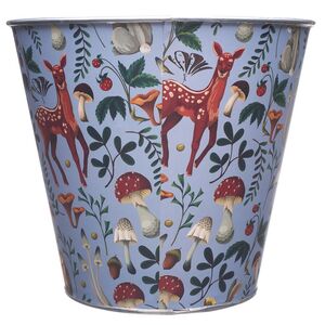 Металлическое кашпо Runcorn - Лесная Поляна 21 см голубое Edelman фото 4