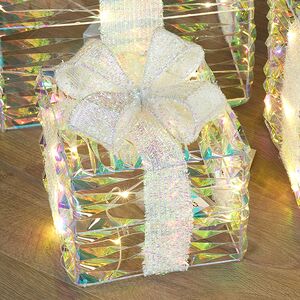 Светящиеся подарки Frosty Fantasy - Rainbow 17-29 см, 3 шт, 20 теплых белых LED ламп, на батарейках Edelman фото 5