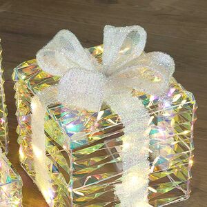 Светящиеся подарки Frosty Fantasy - Rainbow 17-29 см, 3 шт, 20 теплых белых LED ламп, на батарейках Edelman фото 6