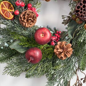 Венок Andes 40 см с шишками и фруктами, ЛИТАЯ 100% Edelman фото 3