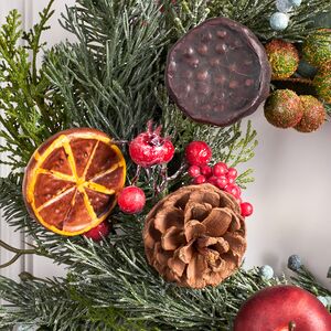 Венок Andes 40 см с шишками и фруктами, ЛИТАЯ 100% Edelman фото 5