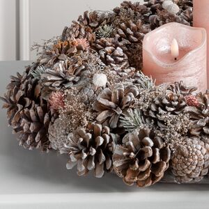 Венок для свечи из шишек Магический Лес 50 см Edelman фото 2