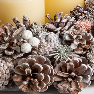 Венок для свечи из шишек Магический Лес 50 см Edelman фото 4