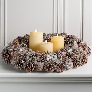 Венок для свечи из шишек Магический Лес 50 см Edelman фото 3
