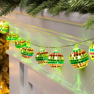 Светодиодная гирлянда Диско Шар - Colorful Mirror 1.5 м, 10 RGB LED ламп, таймер, на батарейках Edelman фото 5