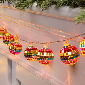 Светодиодная гирлянда Диско Шар - Colorful Mirror 1.5 м, 10 RGB LED ламп, таймер, на батарейках Edelman фото 6