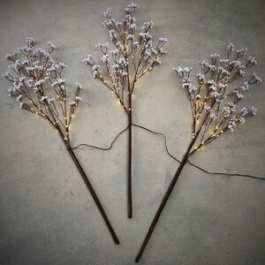 Набор светящихся веток Гипсофила Arbre 100 см белые, 45 теплых белых LED ламп, 3 шт, IP44 Edelman фото 4