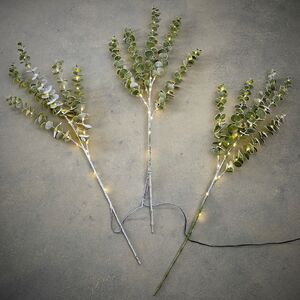 Набор светящихся веток Эвкалипт Callisia 90 см, 50 теплых белых LED ламп, 3 шт, IP44 Edelman фото 4