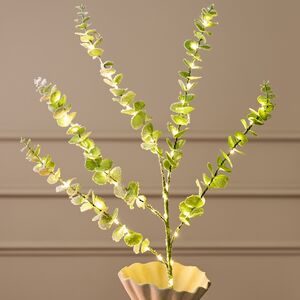 Светящаяся ветка Эвкалипт Майсана 90 см, 50 теплых белых LED ламп, таймер, на батарейках, IP44 Edelman фото 2